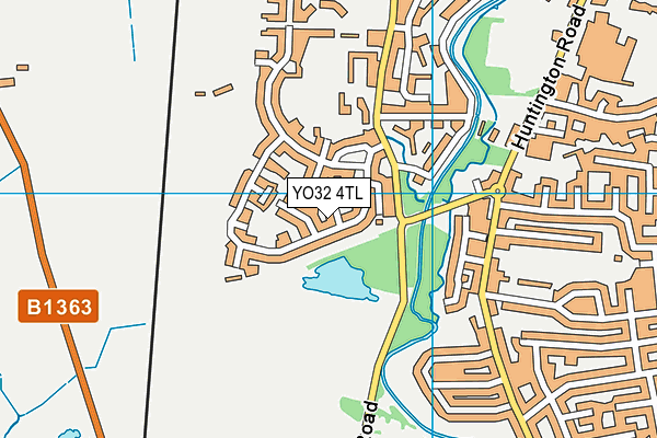 YO32 4TL map - OS VectorMap District (Ordnance Survey)