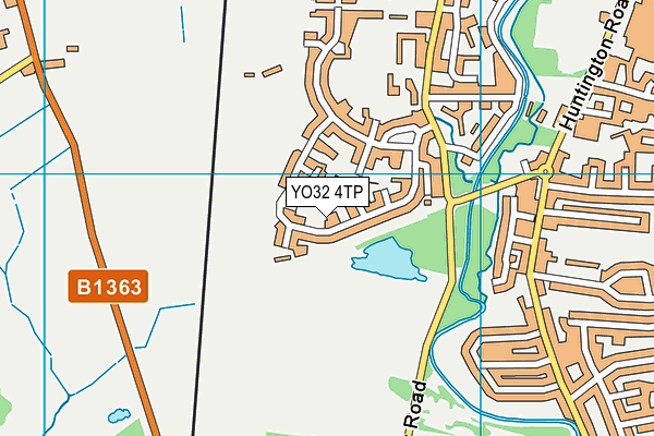 YO32 4TP map - OS VectorMap District (Ordnance Survey)