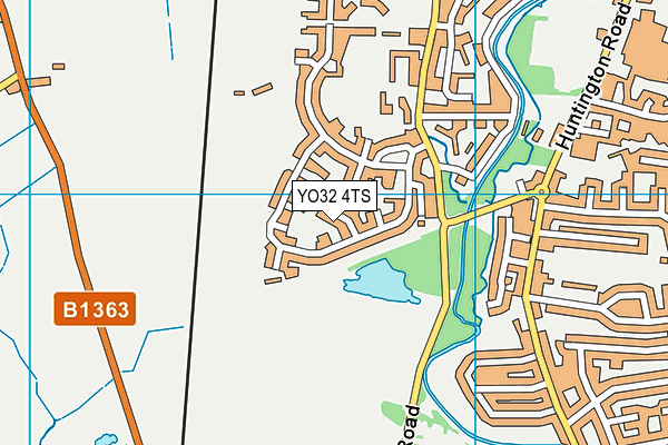 YO32 4TS map - OS VectorMap District (Ordnance Survey)