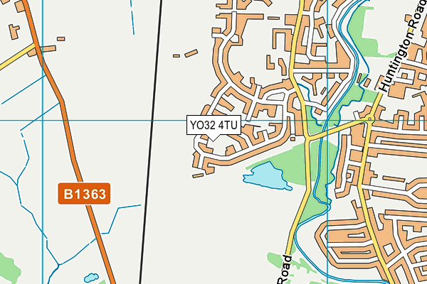 YO32 4TU map - OS VectorMap District (Ordnance Survey)
