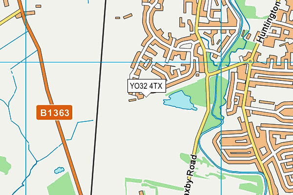 YO32 4TX map - OS VectorMap District (Ordnance Survey)