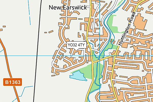 YO32 4TY map - OS VectorMap District (Ordnance Survey)