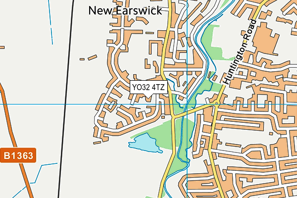 YO32 4TZ map - OS VectorMap District (Ordnance Survey)