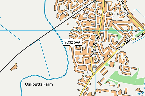 YO32 5AA map - OS VectorMap District (Ordnance Survey)