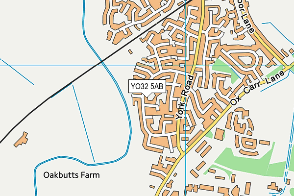 YO32 5AB map - OS VectorMap District (Ordnance Survey)