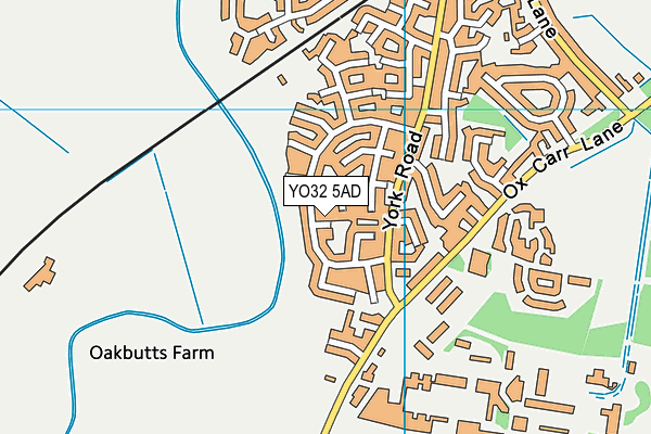 YO32 5AD map - OS VectorMap District (Ordnance Survey)