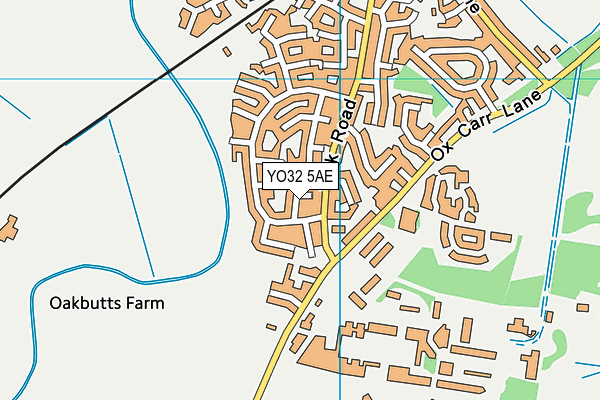 YO32 5AE map - OS VectorMap District (Ordnance Survey)