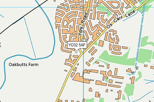 YO32 5AF map - OS VectorMap District (Ordnance Survey)