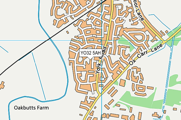 YO32 5AH map - OS VectorMap District (Ordnance Survey)