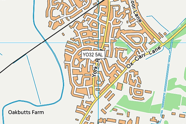 YO32 5AL map - OS VectorMap District (Ordnance Survey)