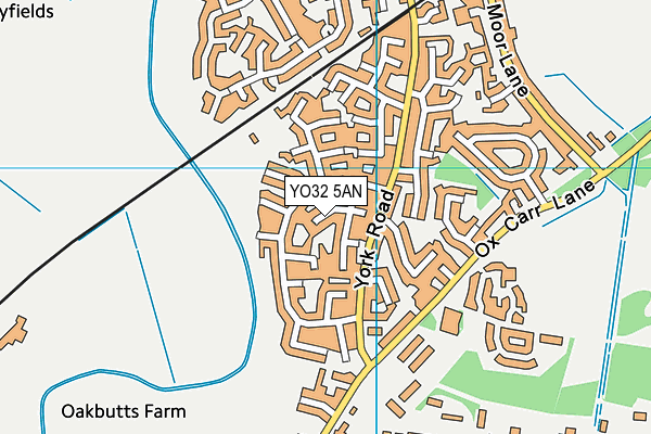 YO32 5AN map - OS VectorMap District (Ordnance Survey)