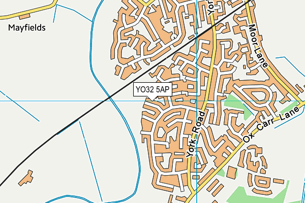 YO32 5AP map - OS VectorMap District (Ordnance Survey)