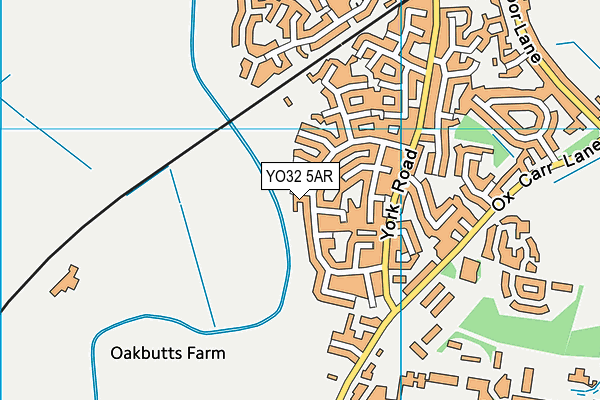 YO32 5AR map - OS VectorMap District (Ordnance Survey)