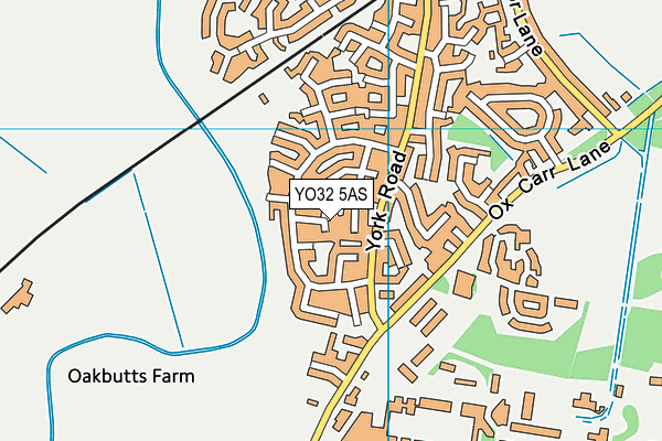 YO32 5AS map - OS VectorMap District (Ordnance Survey)