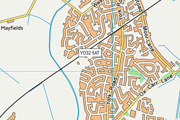 YO32 5AT map - OS VectorMap District (Ordnance Survey)