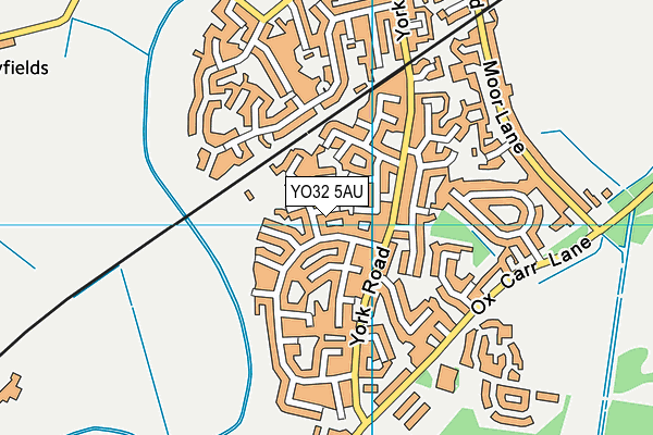 YO32 5AU map - OS VectorMap District (Ordnance Survey)