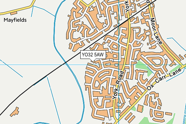 YO32 5AW map - OS VectorMap District (Ordnance Survey)