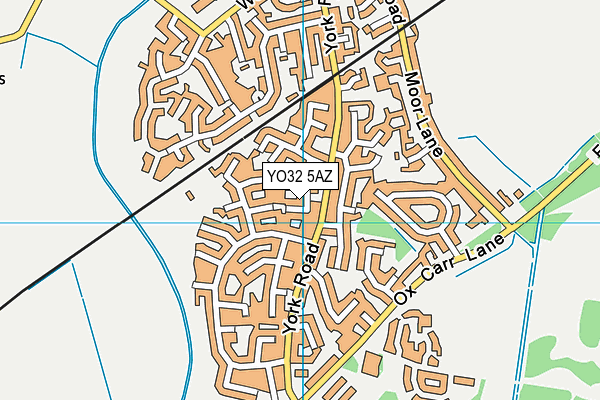YO32 5AZ map - OS VectorMap District (Ordnance Survey)