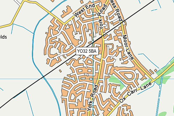 YO32 5BA map - OS VectorMap District (Ordnance Survey)