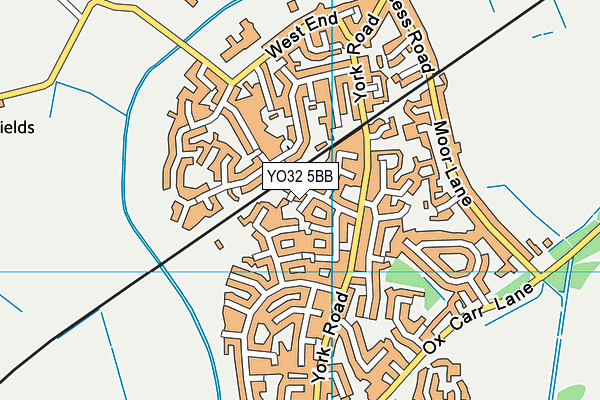 YO32 5BB map - OS VectorMap District (Ordnance Survey)