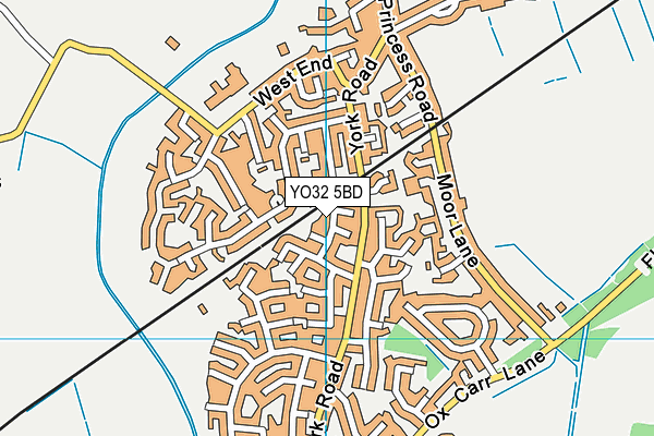 YO32 5BD map - OS VectorMap District (Ordnance Survey)