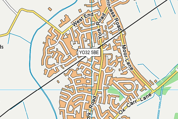 YO32 5BE map - OS VectorMap District (Ordnance Survey)