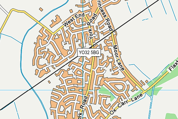YO32 5BG map - OS VectorMap District (Ordnance Survey)