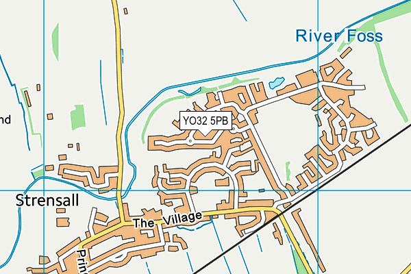 YO32 5PB map - OS VectorMap District (Ordnance Survey)