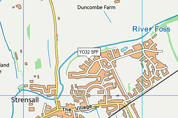 YO32 5PF map - OS VectorMap District (Ordnance Survey)