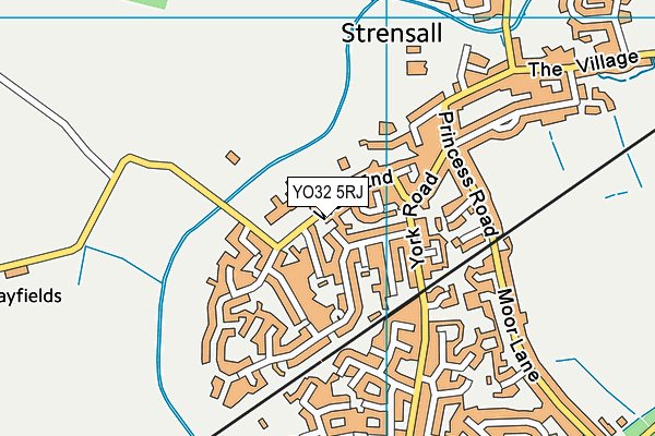 YO32 5RJ map - OS VectorMap District (Ordnance Survey)