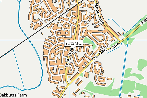 YO32 5RL map - OS VectorMap District (Ordnance Survey)