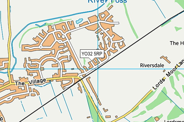 YO32 5RP map - OS VectorMap District (Ordnance Survey)