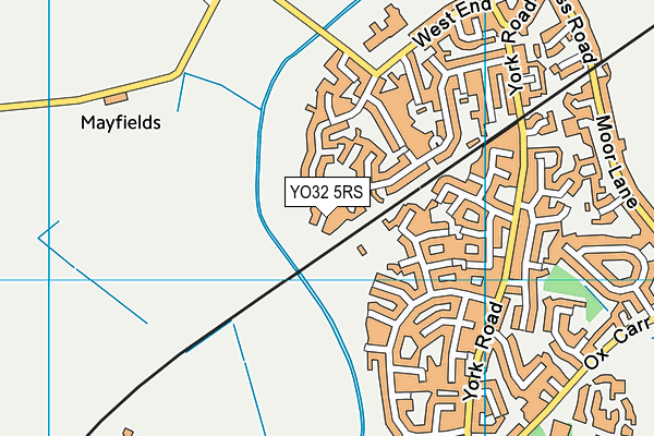YO32 5RS map - OS VectorMap District (Ordnance Survey)