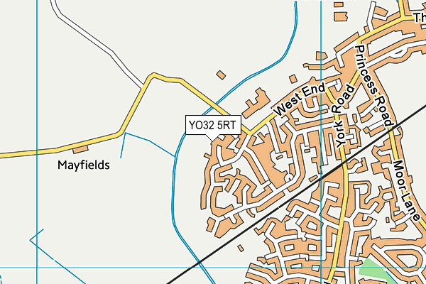 YO32 5RT map - OS VectorMap District (Ordnance Survey)