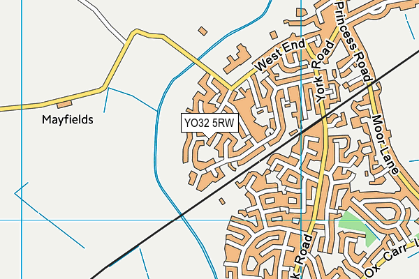 YO32 5RW map - OS VectorMap District (Ordnance Survey)