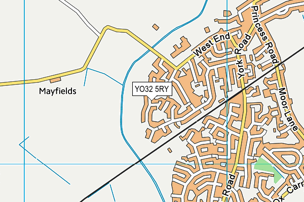 YO32 5RY map - OS VectorMap District (Ordnance Survey)
