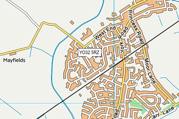 YO32 5RZ map - OS VectorMap District (Ordnance Survey)
