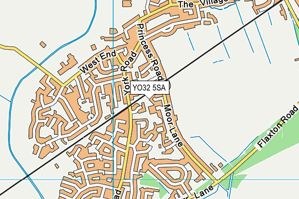 YO32 5SA map - OS VectorMap District (Ordnance Survey)