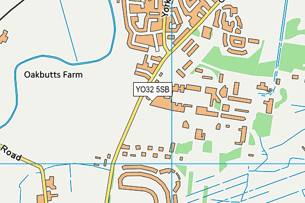YO32 5SB map - OS VectorMap District (Ordnance Survey)