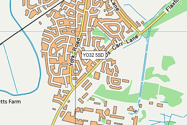 YO32 5SD map - OS VectorMap District (Ordnance Survey)