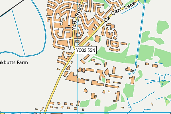 YO32 5SN map - OS VectorMap District (Ordnance Survey)
