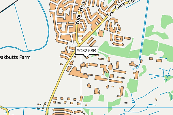 YO32 5SR map - OS VectorMap District (Ordnance Survey)