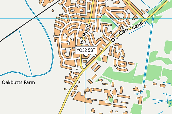 YO32 5ST map - OS VectorMap District (Ordnance Survey)