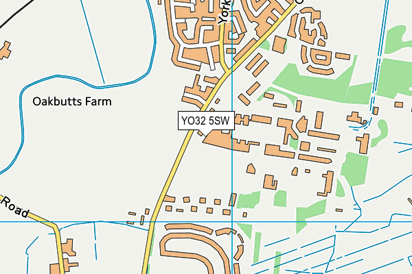 YO32 5SW map - OS VectorMap District (Ordnance Survey)