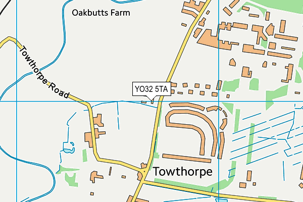 YO32 5TA map - OS VectorMap District (Ordnance Survey)