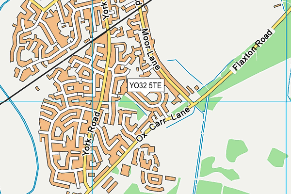 YO32 5TE map - OS VectorMap District (Ordnance Survey)