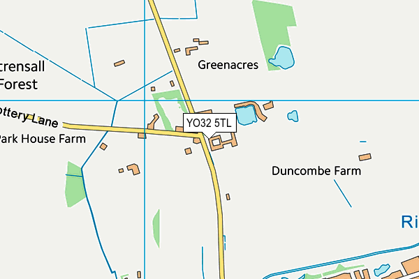 YO32 5TL map - OS VectorMap District (Ordnance Survey)