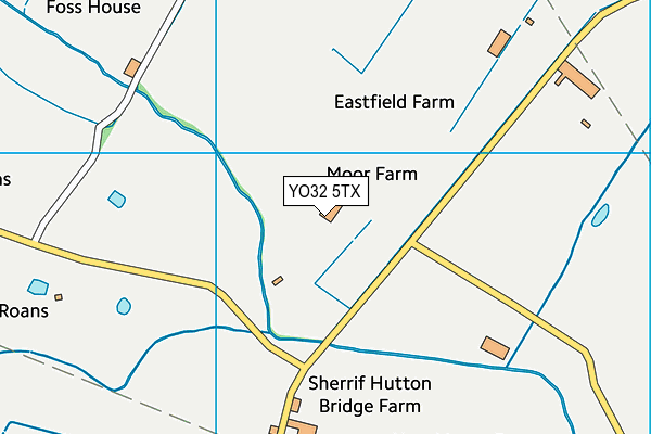 Sherriff Hutton Bridge Cricket Club map (YO32 5TX) - OS VectorMap District (Ordnance Survey)