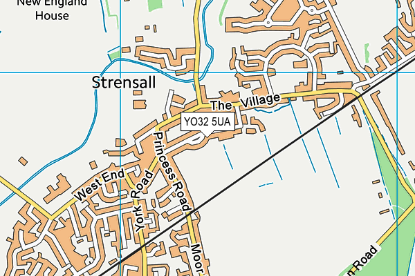 YO32 5UA map - OS VectorMap District (Ordnance Survey)