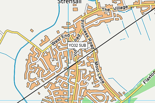 YO32 5UB map - OS VectorMap District (Ordnance Survey)